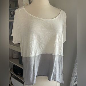 We the Free People high low color block oversized tee XS